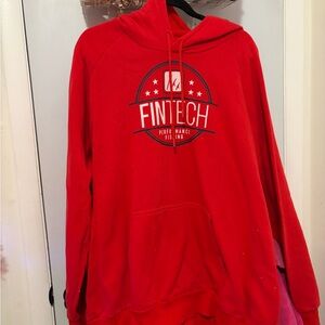 Fintech Red Hoodie for Men
